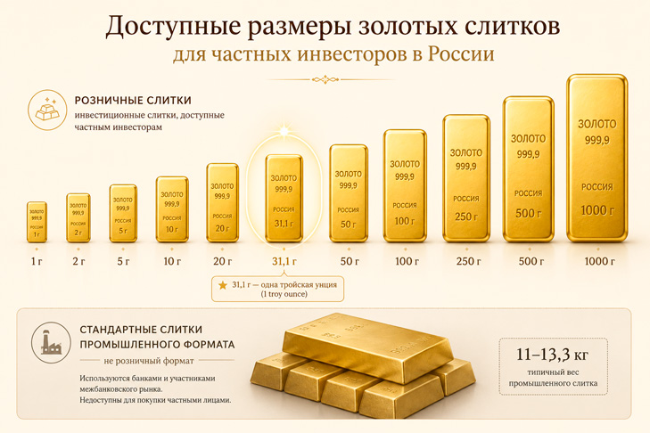 вес золотых слитков